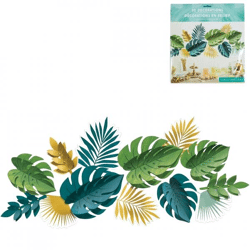 Dekoration 3D Palmblätter 31 cm 13-teilig