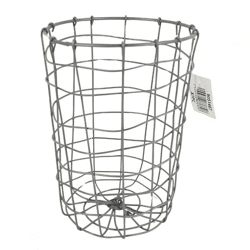 Drahtkorb modern rund grau 20 cm