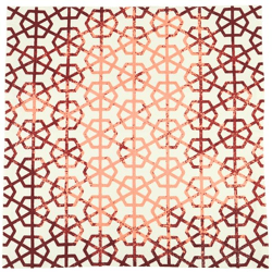 Fair Trade Kissenbezug Orientalisch orange 45 x 45 cm