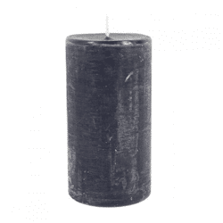 Gala Stumpenkerze rustikal dunkelblau 8 x 15 cm