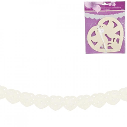 Girlande Liebe Taube Papier Elfenbein 4 m