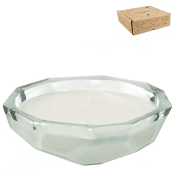 J-LINE Kerzenschale Origami transparent 24,5 cm