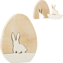 J-Line Statue Kaninchen Eiweiß 18,5 cm