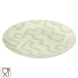 J-Line plate Pattern green 22 cm