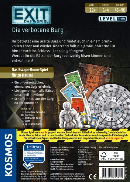Kosmos 692872 - EXIT: Die verbotene Burg
