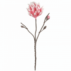 Künstliche Blume Schaum Lisa rosa/weiß 122 cm