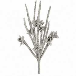 Künstliche Blumen Schaum grau 105 cm