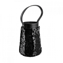 Laterne Lofty Glam Kegel schwarz 20 cm