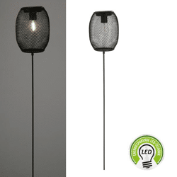 LED Solar Leuchte, Netz, schwarz, Stecker, ca. 100cmH