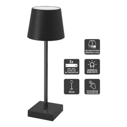 LED Tischleuchte, Batterie, schwarz, M, ca. 32cmH