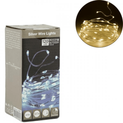 Lichterkette 120 LED EU-Stecker weiß 12 Meter
