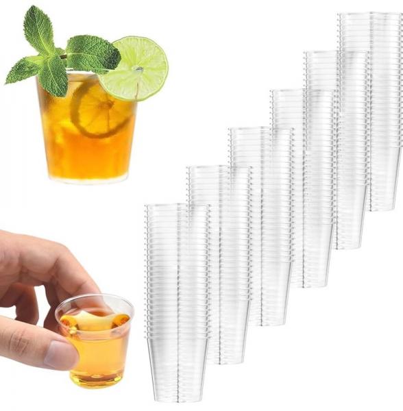 Magrimaxio 150 St&uuml;ck Plastik Schnapsgl&auml;ser, 30ml, Transparent