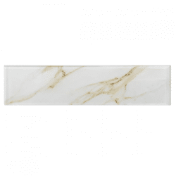 PTMD Exklusive Fliese 1 M2 Glasmarmor weiß/gold 7,5 x 30 cm 44 Stück