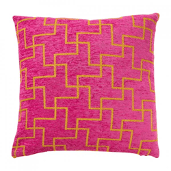 (R) Kissen Jacquard rosa 45 x 45 cm