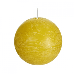 (R) Spaas Kugel Kerze Herbst gelb 8 cm