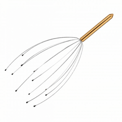 Relaxdays Kopfmassage-Spinne goldfarben 24,5 cm