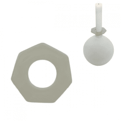 Stjernsund Kerzenring Loua grau glänzend 5.5cm