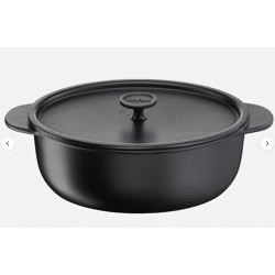 Tefal Gusseisen Cocotte 31 cm mit Deckel für Induktion, ideal zum Schmoren und langsamen Garen mit gleichmäßiger Hitzeverteilung