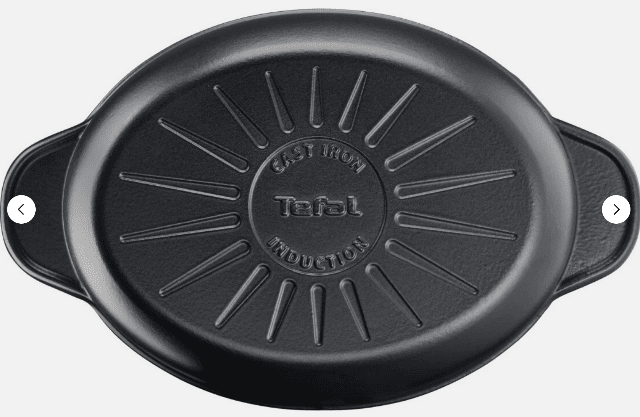 Tefal Gusseisen Cocotte 31 cm mit Deckel für Induktion, ideal zum Schmoren und langsamen Garen mit gleichmäßiger Hitzeverteilung