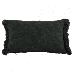 Tiseco Kissen Cotton Slub Solid schwarz 30 x 50 cm