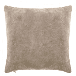 Tiseco Kissen Baumwolle Samt taupe 45 x 45 cm