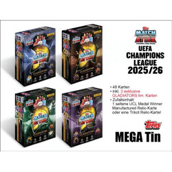 Topps UEFA Champions League 2025/2026 TC – MEGA TIN - 4-fach sortiert (Englisch)
