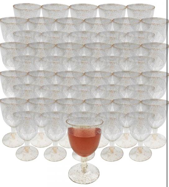 VELLUSTRA 50er Set Bruchfeste Kunststoff-Weingl&auml;ser, BPA-frei