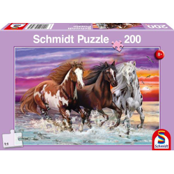 Wildes Pferde-Trio - 200 Teile Puzzle