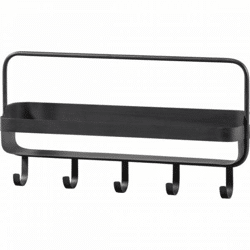 WOOOD wall rack Akke black 56 cm
