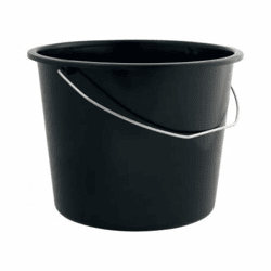 Construction bucket black 12 liters