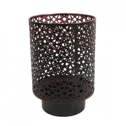 Casablanca Windlicht schwarz/violett 20 cm