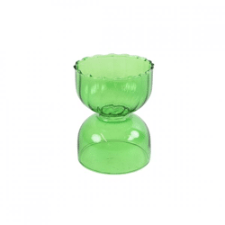 Countryfield tea light holder Toria glass green 8.5 cm