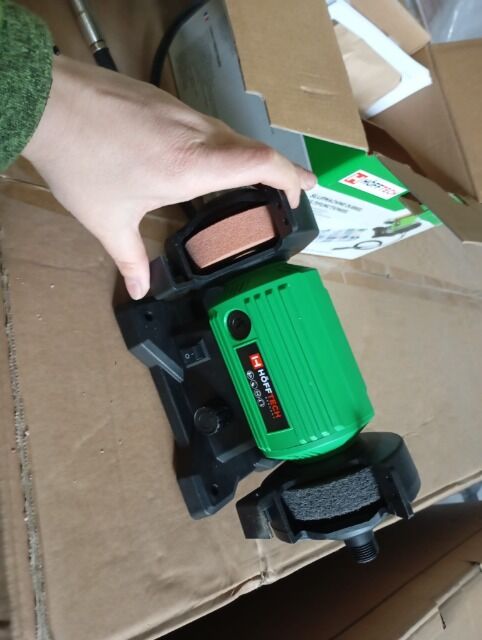Doppelschleifer mit flexiblem Wellenaufsatz 120W mit Zubehörset