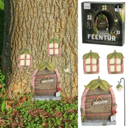 Fairy door, 4 pieces, outdoor, approx. 15cmH