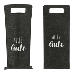 Flaschentasche Filz Alles Gute