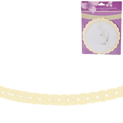 Girlande rund Papier gelb 3 m