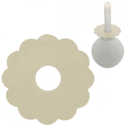 Stjernsund Kerzenring Loua Blume beige glänzend 9,3 cm