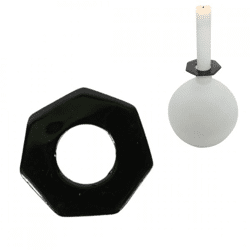 Stjernsund Kerzenring Loua schwarz glänzend 5,5 cm