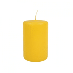 Stumpfe Kerze gelb 8 x 12 cm