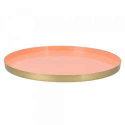 Tablett Marrakech Pfirsich Gold 40 cm