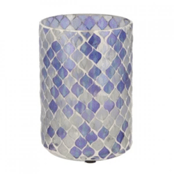 Teelichthalter Mosaik L lila 15 cm