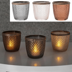 Windlicht Oriental, Dots, 3/s, groß, 9cmD