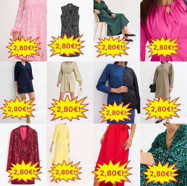 2,80 € Mix Stock Kleider Kategorie A Damenkleider Größen 32-54 Sommer Herbst Frühling Ware auf Lager Deutschland
