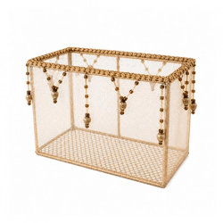 Deko-Tablett Bohemian braun/gold 15 cm