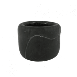 Dekocandle Teelichthalter Blumentopf matt schwarz 9,5 cm