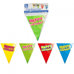 Folat Mini-Fahnenlinie Happy Birthday 3 Meter