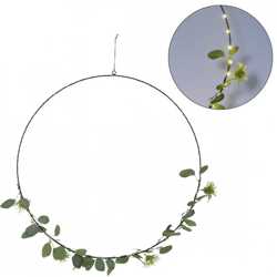 Hängende Dekoration Ring Botanical LED auf Batterie 60 cm