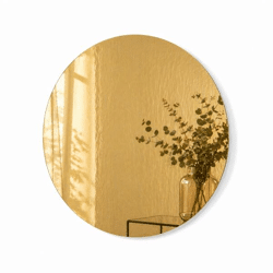 Housevitamin Wandspiegel rund gold 40 cm