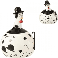 J-Line Statue Chicken Chaplin 22 cm 2 Stück sortiert