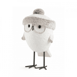 J-Line Statue Eule Winter 40 cm
